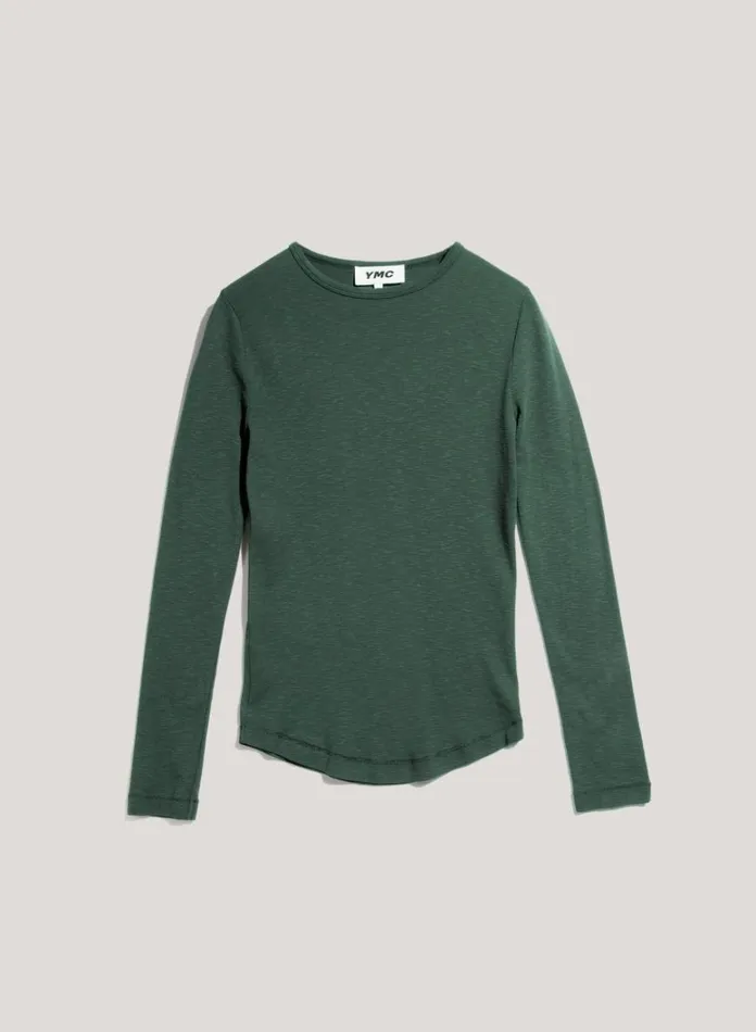 Womens TShirts YMC Charlotte Long Sleeve T Shirt Green