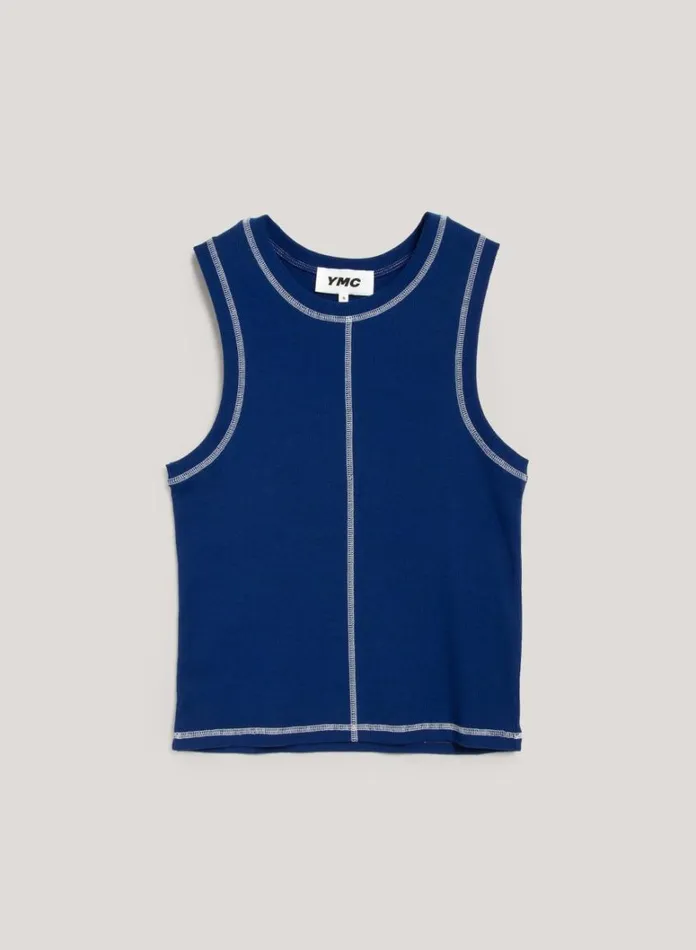 Womens TShirts YMC Dot Vest Blue