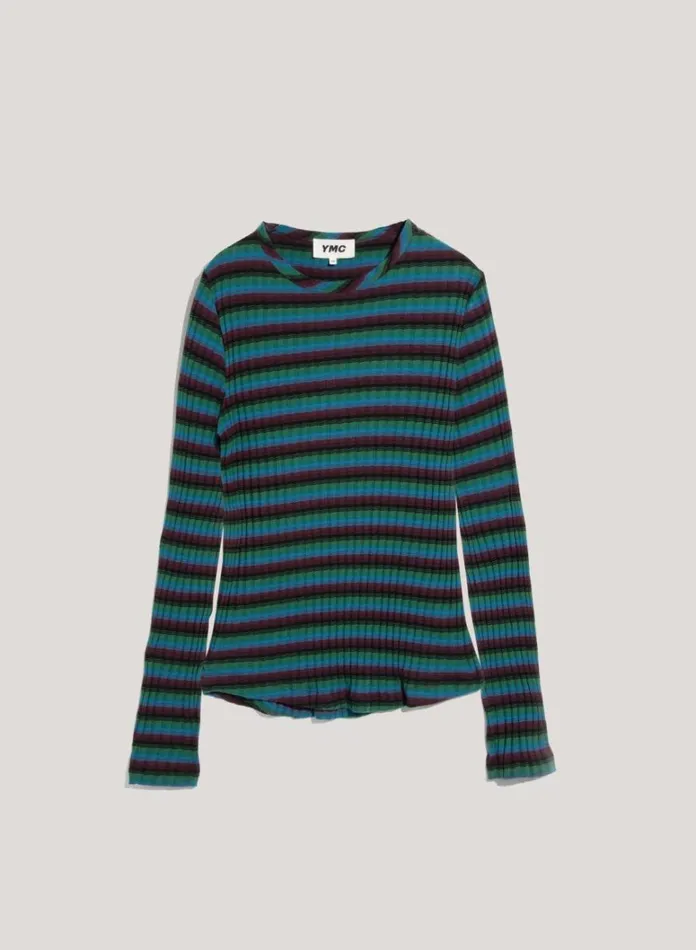 Womens TShirts YMC Raindrops Cotton Stripe Top Multi