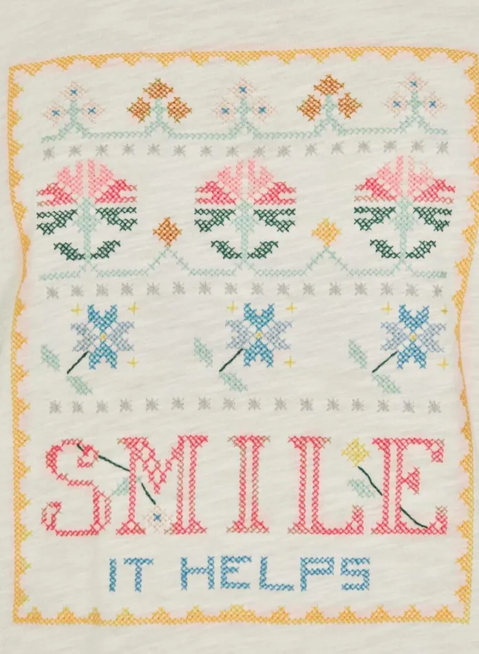 Womens TShirts YMC Smile T Shirt White