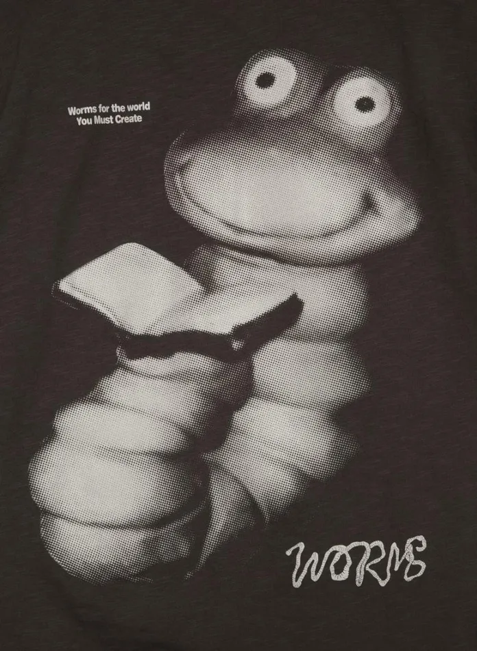 Womens TShirts YMC Worms Glow TShirt Dark Olive