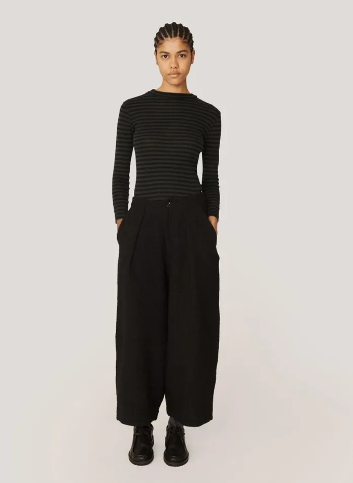 Womens Trousers YMC Deadbeat Textured Trousers Black