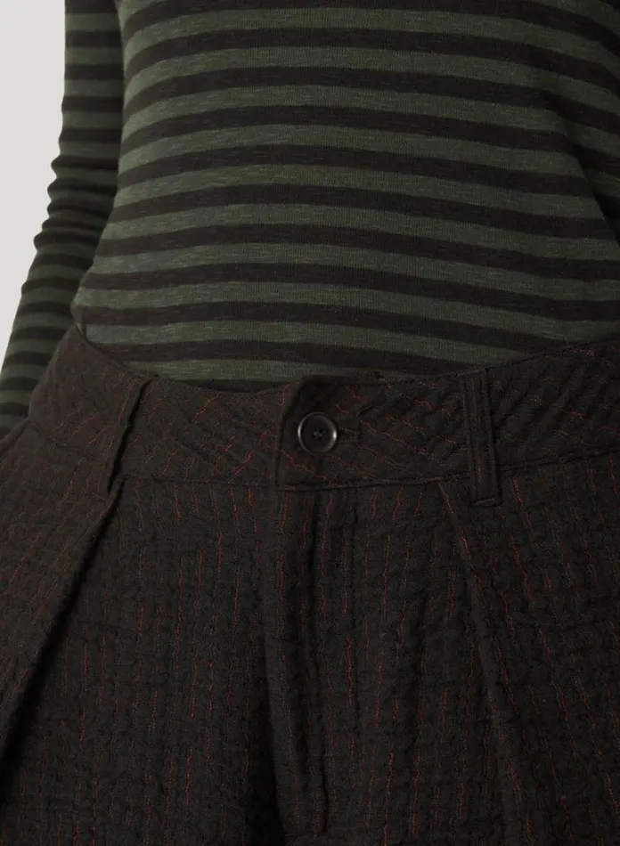Womens Trousers YMC Deadbeat Textured Trousers Black
