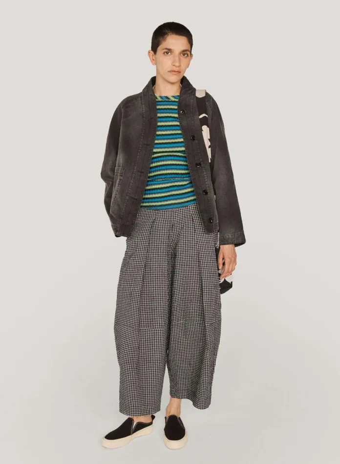 Womens Trousers YMC Deadbeat Trouser Black Multi
