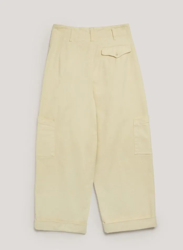 Womens Trousers YMC Grease Trouser Ecru