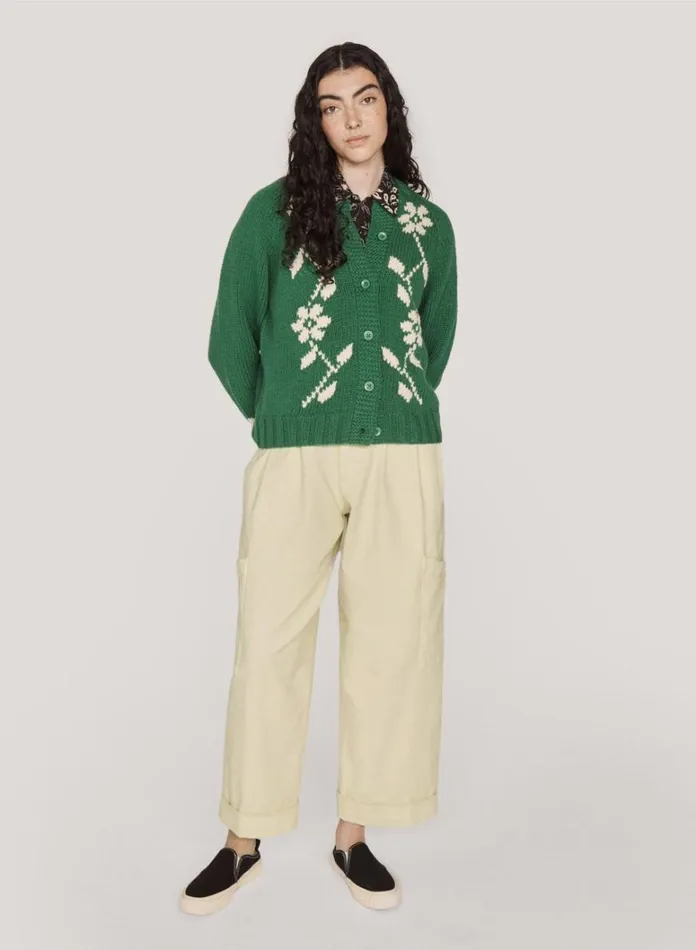 Womens Trousers YMC Grease Trouser Ecru