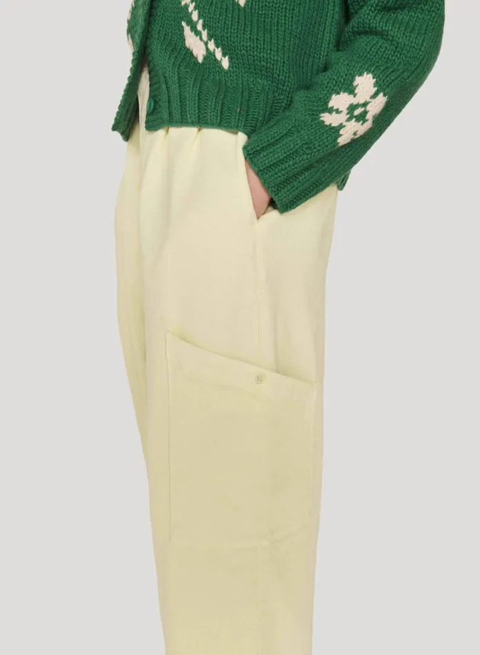 Womens Trousers YMC Grease Trouser Ecru