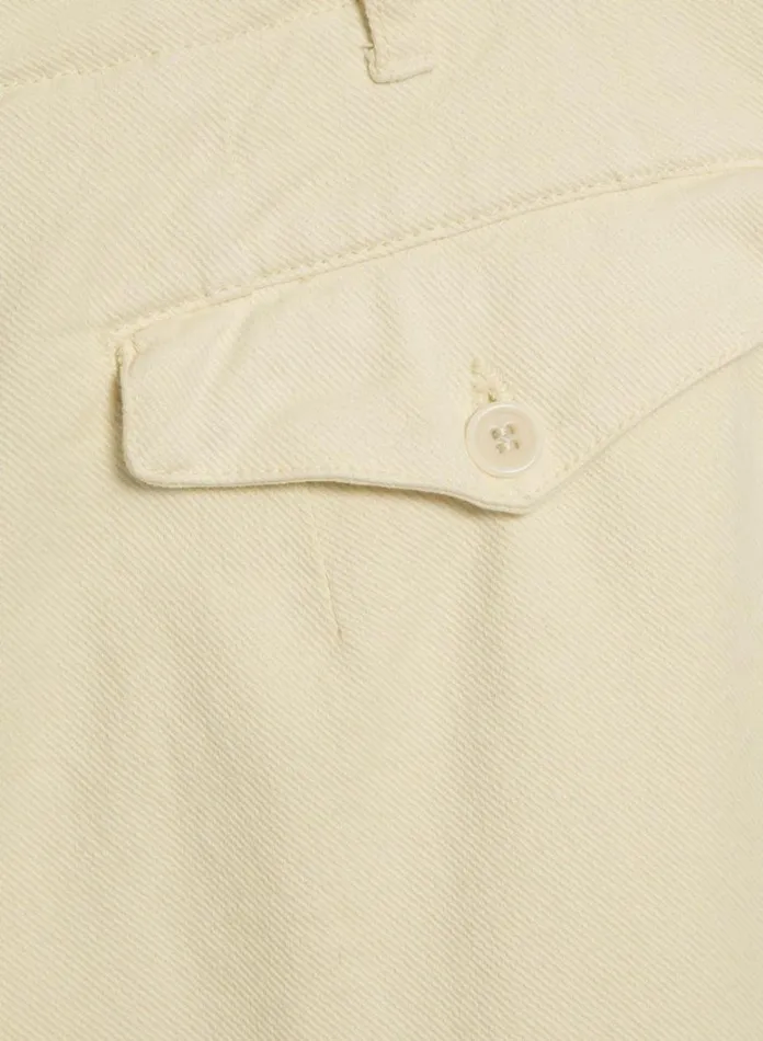 Womens Trousers YMC Grease Trouser Ecru