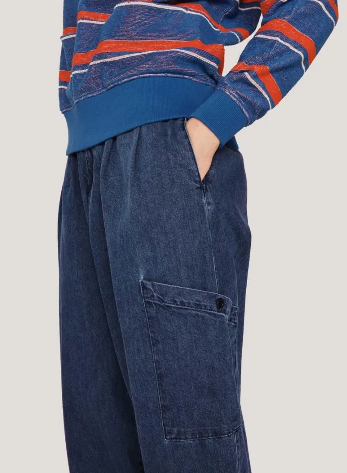 Womens Trousers YMC Grease Trouser Indigo