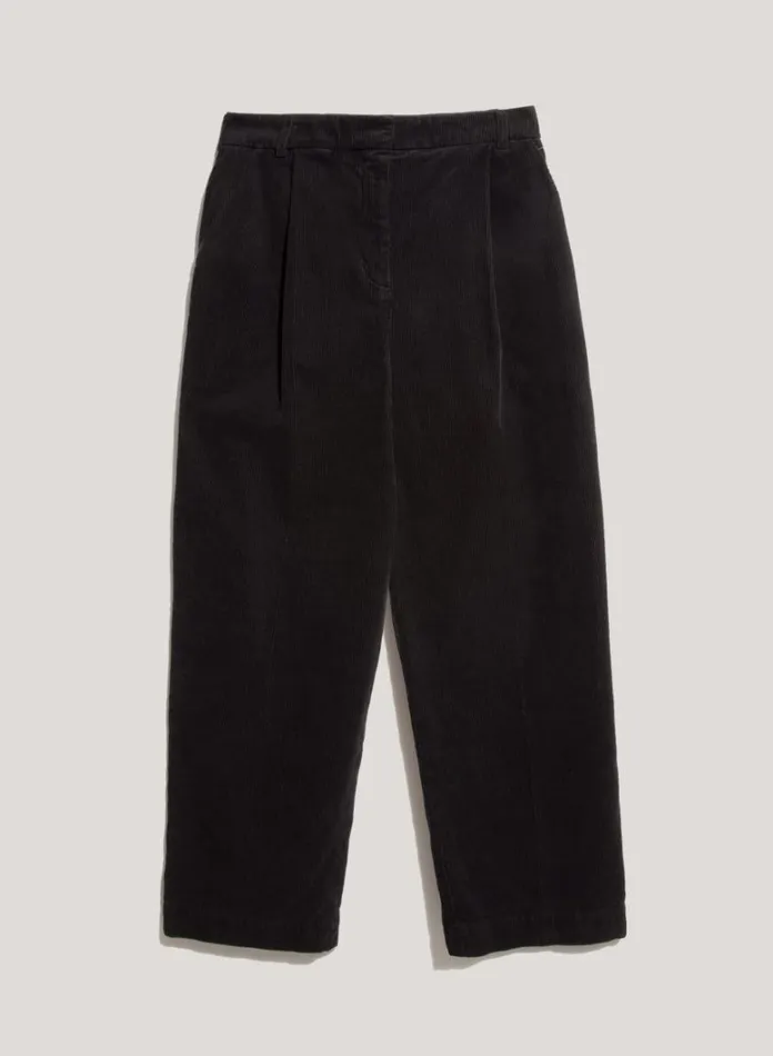 Womens Trousers YMC Market Corduroy Trousers Black