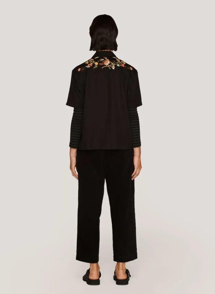 Womens Trousers YMC Market Corduroy Trousers Black