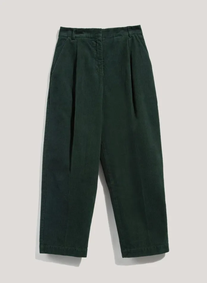 Womens Trousers YMC Market Corduroy Trousers Green