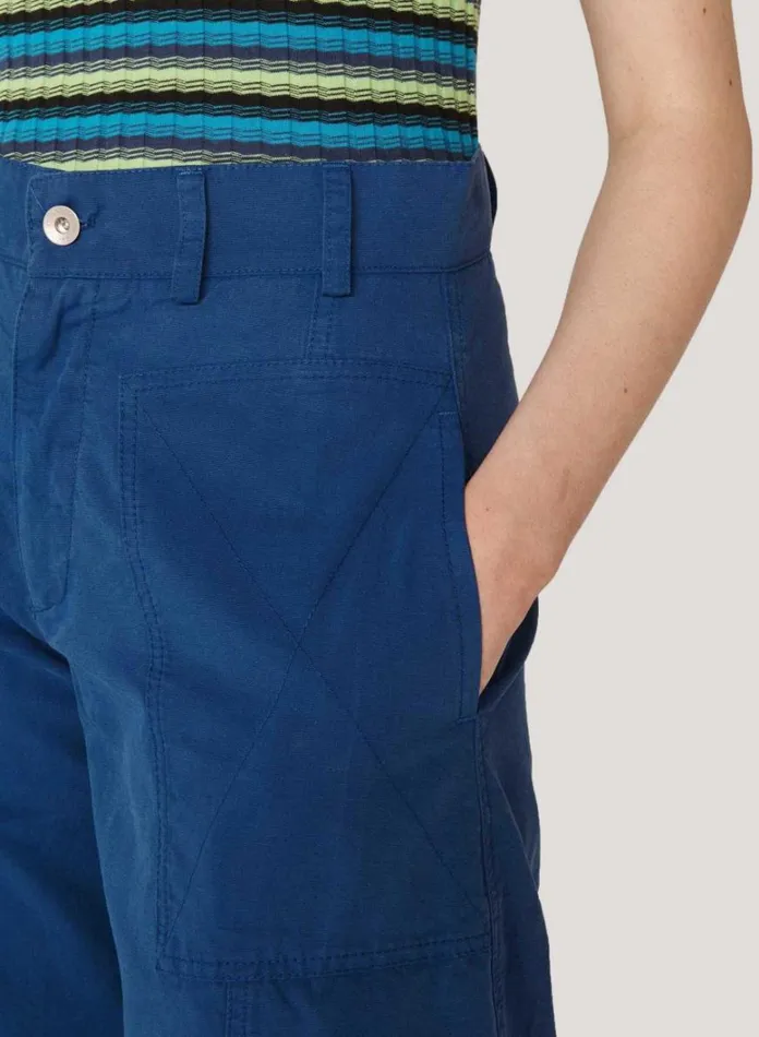 Womens Trousers YMC Peggy Trouser Blue