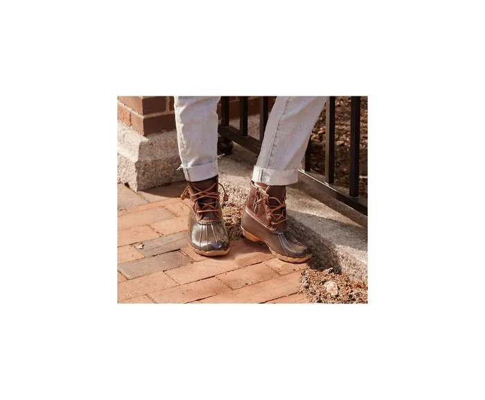 Women Saltwater Duck Boot Tan Navy Sperry Boots Women Saltwater Duck Boot Tan Navy Sperry Boots