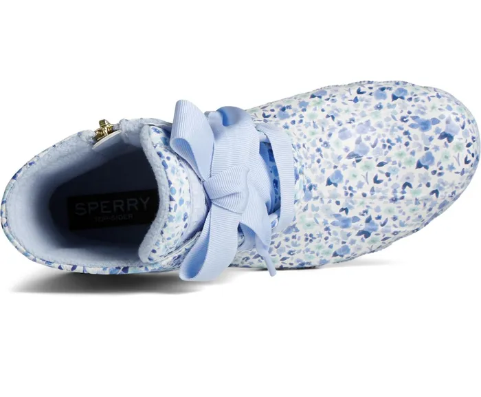 Women Saltwater Floral Duck Boot Blue Sperry Boots Women Saltwater Floral Duck Boot Blue Sperry Boots