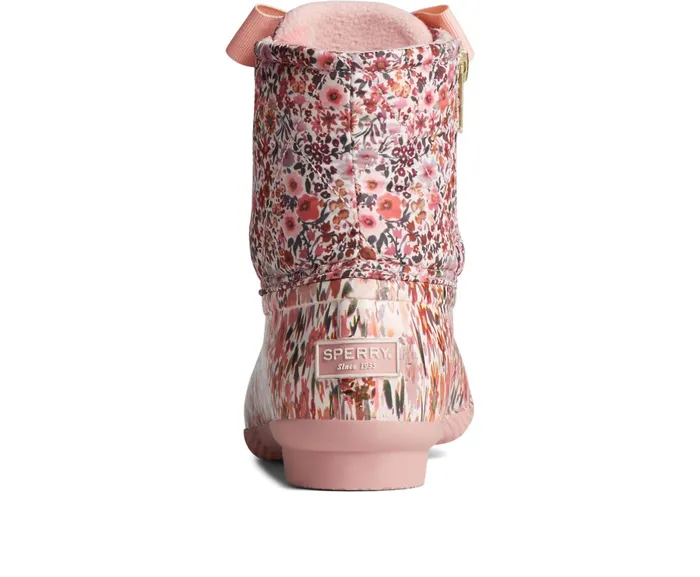 Women Saltwater Floral Duck Boot Pink Sperry Boots Women Saltwater Floral Duck Boot Pink Sperry Boots