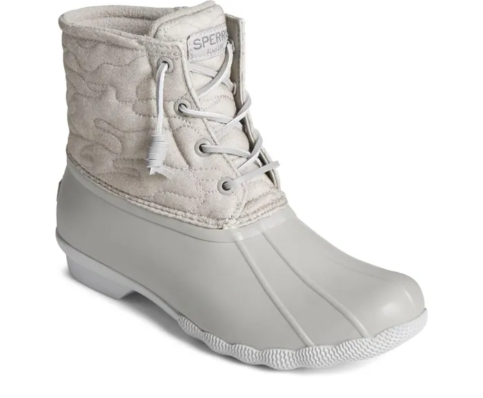 Women Saltwater Jersey Quilt Duck Boot Grey Sperry Boots Women Saltwater Jersey Quilt Duck Boot Grey Sperry Boots