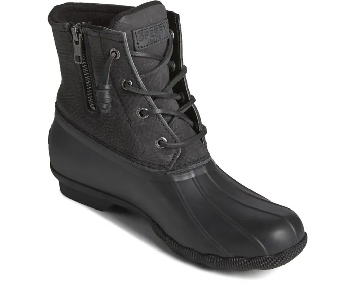 Women Saltwater Mainsail Leather Duck Boot Black Sperry Boots Women Saltwater Mainsail Leather Duck Boot Black Sperry Boots