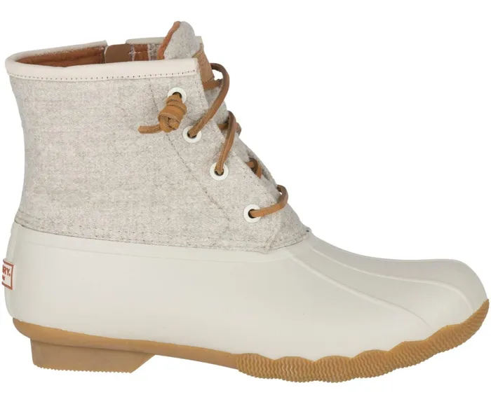 Women Saltwater Wool Embossed Duck Boot W Thinsulate Oat Sperry Boots