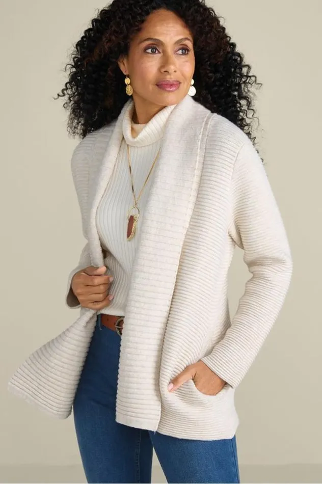 Women Sandria Cardigan Oatmeal Heather Soft Surroundings Tops Women Sandria Cardigan Oatmeal Heather Soft Surroundings Tops