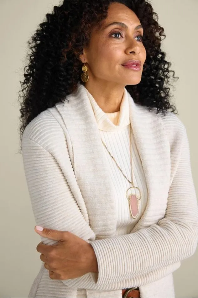 Women Sandria Cardigan Oatmeal Heather Soft Surroundings Tops Women Sandria Cardigan Oatmeal Heather Soft Surroundings Tops