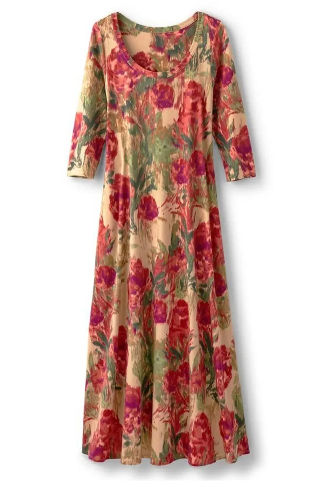 Women Santiago 34 Sleeve Dress Rumba Red Soft Surroundings Dresses Women Santiago 34 Sleeve Dress Rumba Red Soft Surroundings Dresses