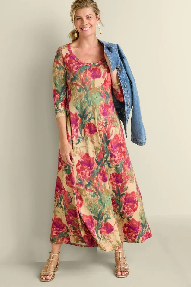 Women Santiago 34 Sleeve Dress Rumba Red Soft Surroundings Dresses Women Santiago 34 Sleeve Dress Rumba Red Soft Surroundings Dresses