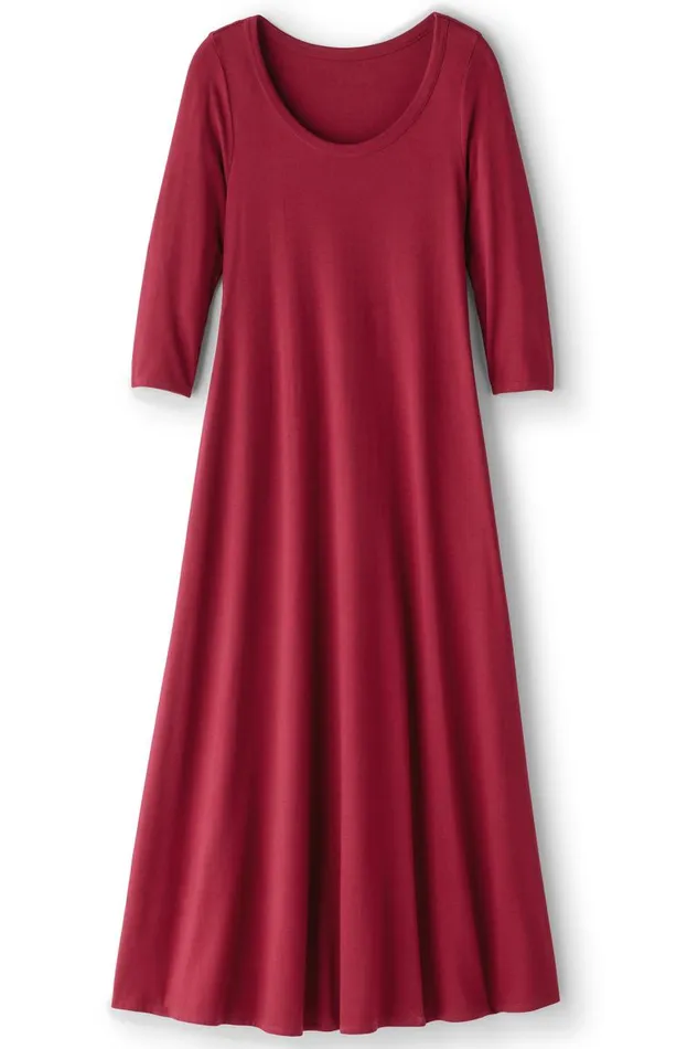 Women Santiago 34 Sleeve Dress Rumba Red Soft Surroundings Dresses Women Santiago 34 Sleeve Dress Rumba Red Soft Surroundings Dresses