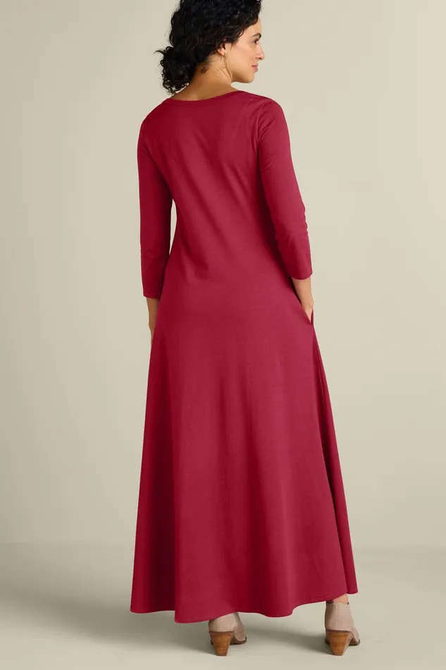 Women Santiago 34 Sleeve Dress Rumba Red Soft Surroundings Dresses Women Santiago 34 Sleeve Dress Rumba Red Soft Surroundings Dresses