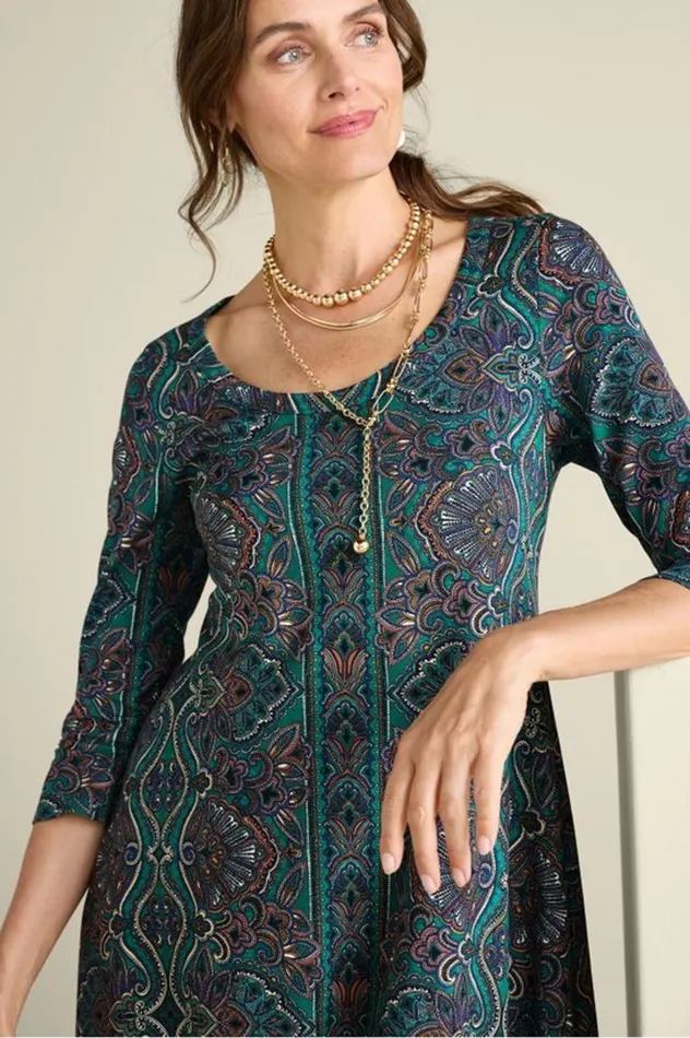 Women Santiago 34 Sleeve Dress Rumba Red Soft Surroundings Dresses Women Santiago 34 Sleeve Dress Rumba Red Soft Surroundings Dresses
