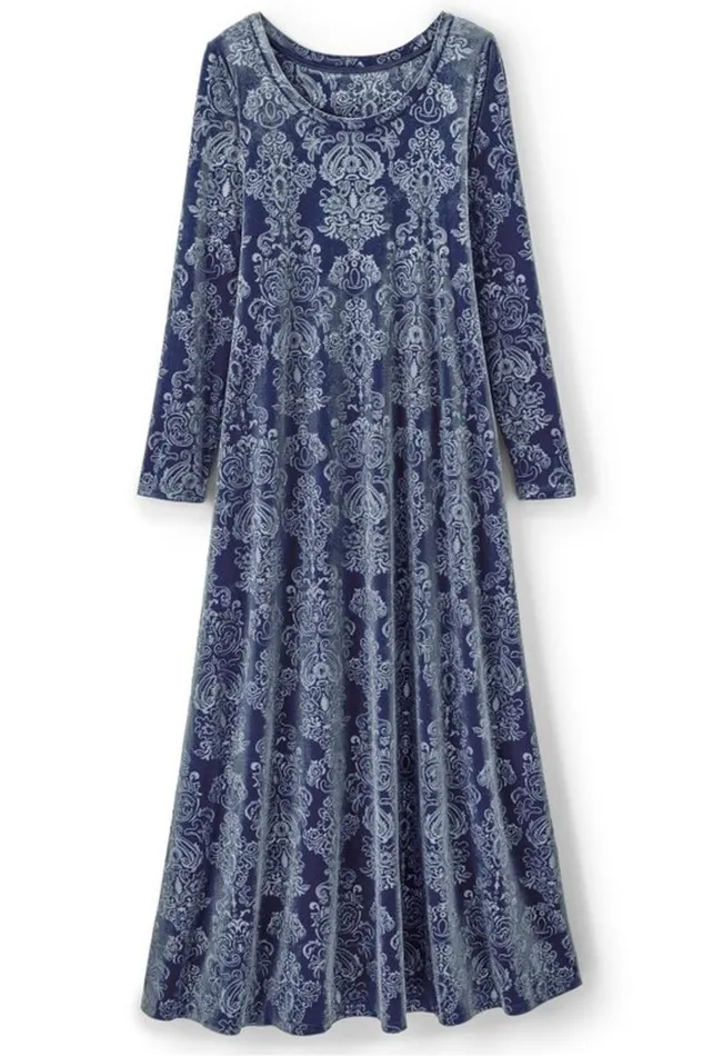 Women Santiago Embossed Velvet Dress Cabernet Soft Surroundings Dresses Women Santiago Embossed Velvet Dress Cabernet Soft Surroundings Dresses