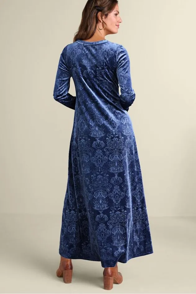 Women Santiago Embossed Velvet Dress Cabernet Soft Surroundings Dresses Women Santiago Embossed Velvet Dress Cabernet Soft Surroundings Dresses