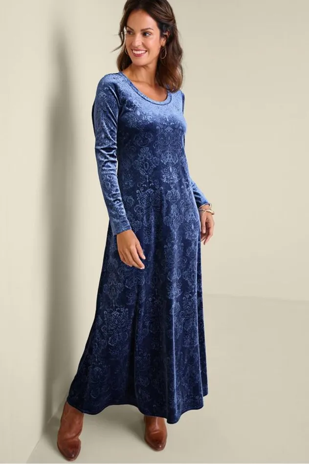 Women Santiago Embossed Velvet Dress Cabernet Soft Surroundings Dresses Women Santiago Embossed Velvet Dress Cabernet Soft Surroundings Dresses
