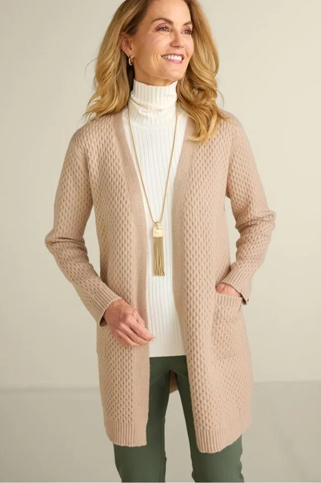 Women Scarlett Long Cardigan Sand Multi Soft Surroundings Tops