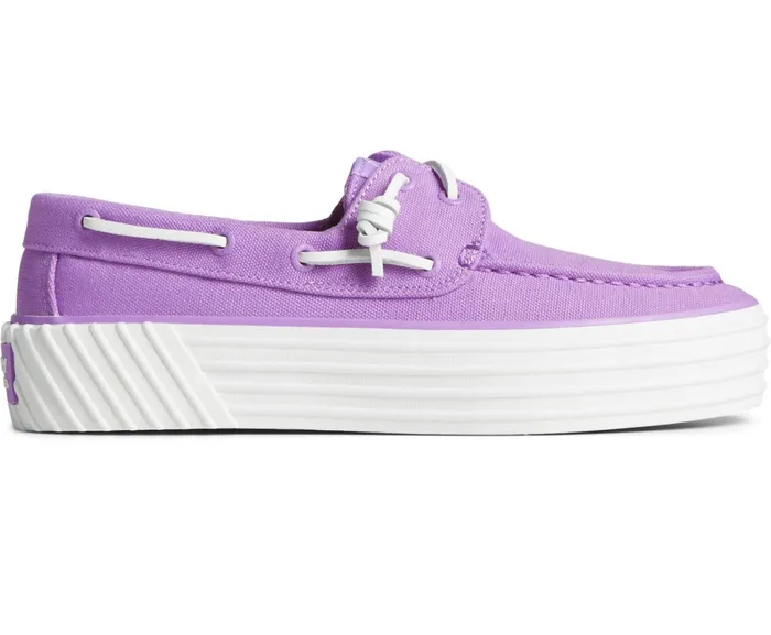 Women SeaCycled Bahama 20 Platform Sneaker Purple Sperry Sneakers