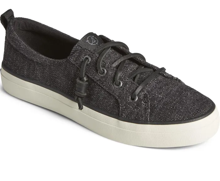 Women SeaCycled Crest Vibe Baja Sneaker Black Sperry Sneakers Women SeaCycled Crest Vibe Baja Sneaker Black Sperry Sneakers