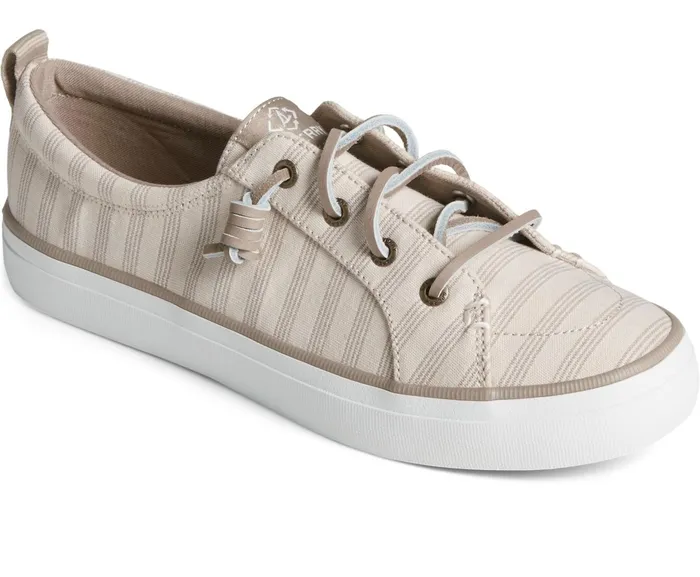 Women SeaCycled Crest Vibe Striped Textile Sneaker Bone White Sperry Sneakers Women SeaCycled Crest Vibe Striped Textile Sneaker Bone White Sperry Sneakers