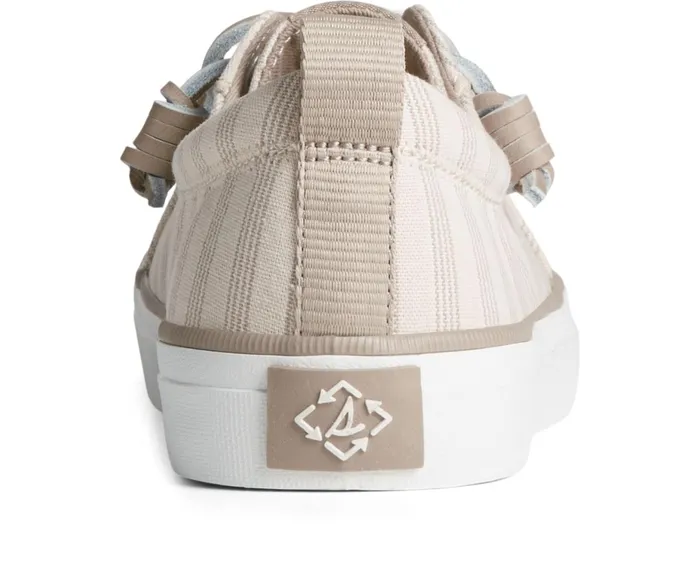 Women SeaCycled Crest Vibe Striped Textile Sneaker Bone White Sperry Sneakers Women SeaCycled Crest Vibe Striped Textile Sneaker Bone White Sperry Sneakers