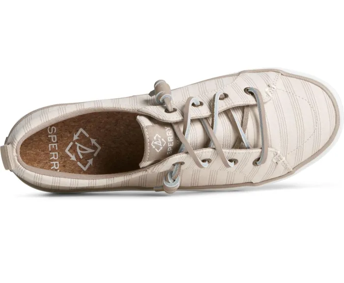 Women SeaCycled Crest Vibe Striped Textile Sneaker Bone White Sperry Sneakers Women SeaCycled Crest Vibe Striped Textile Sneaker Bone White Sperry Sneakers