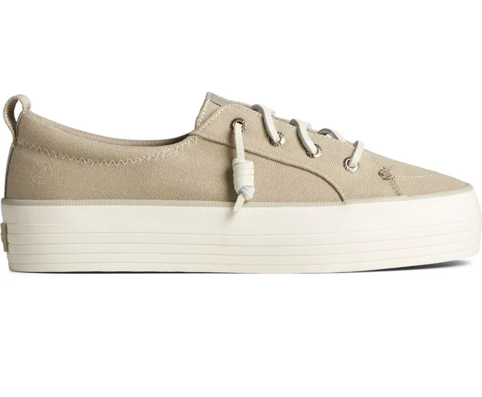 Women SeaCycled Crest Vibe Textile Platform Sneaker Brown Sperry Sneakers