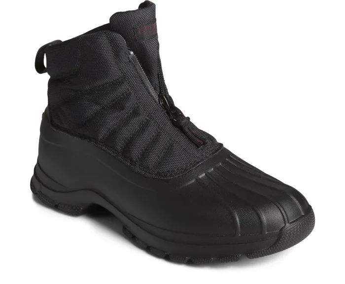 Women SeaCycled Duck Float Zip Up Boot Black Sperry Boots