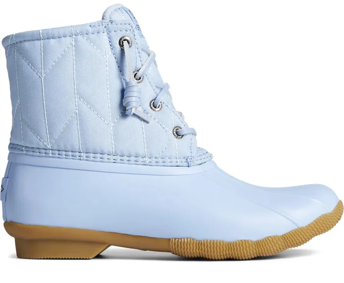 Women SeaCycled Saltwater Nylon Duck Boot Light Blue Sperry Boots