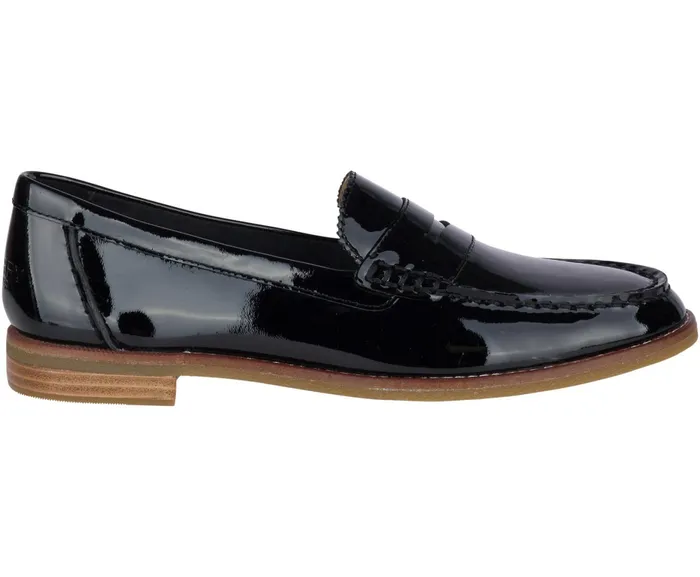 Women Seaport Patent Penny Loafer Black Sperry Flats and Loafers