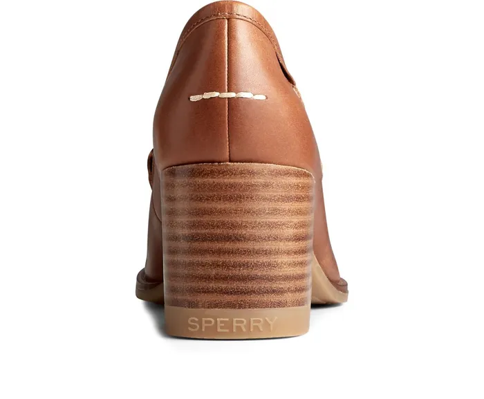 Women Seaport Penny Heel Leather Loafer Tan Sperry Flats and Loafers Women Seaport Penny Heel Leather Loafer Tan Sperry Flats and Loafers