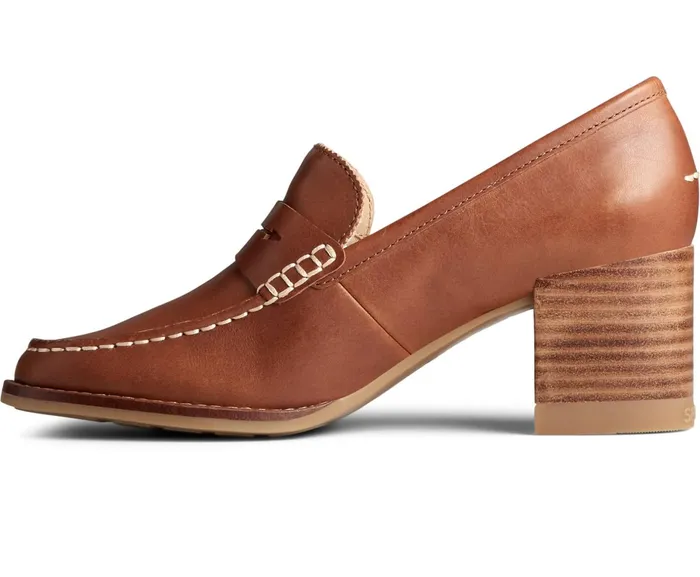 Women Seaport Penny Heel Leather Loafer Tan Sperry Flats and Loafers Women Seaport Penny Heel Leather Loafer Tan Sperry Flats and Loafers