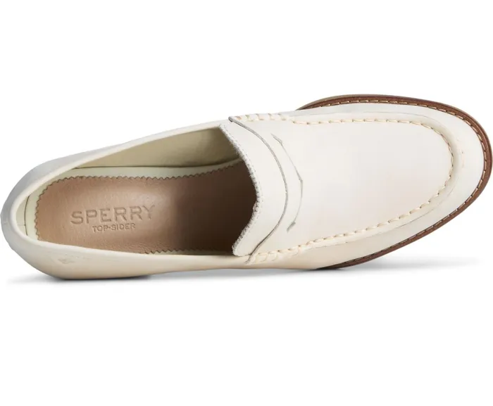 Women Seaport Penny Heel Loafer Ivory Sperry Flats and Loafers Women Seaport Penny Heel Loafer Ivory Sperry Flats and Loafers