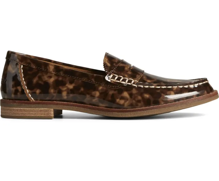 Women Seaport Penny Tortoise Leather Loafer Brown Sperry Flats and Loafers Women Seaport Penny Tortoise Leather Loafer Brown Sperry Flats and Loafers