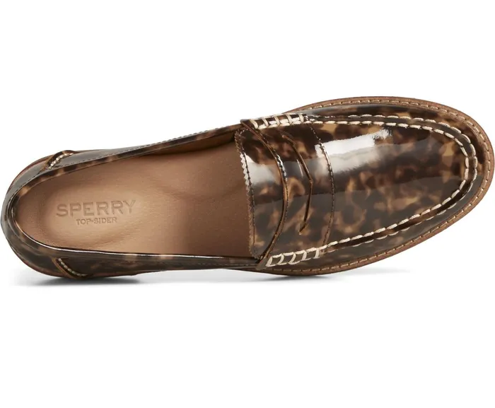Women Seaport Penny Tortoise Leather Loafer Brown Sperry Flats and Loafers Women Seaport Penny Tortoise Leather Loafer Brown Sperry Flats and Loafers