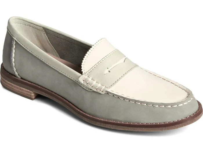 Women Seaport TriTone Penny Loafer Green Sperry Flats and Loafers Women Seaport TriTone Penny Loafer Green Sperry Flats and Loafers