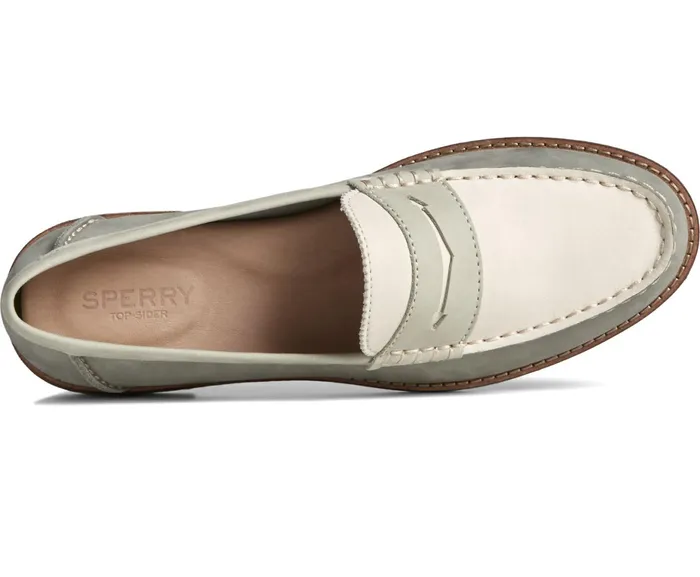 Women Seaport TriTone Penny Loafer Green Sperry Flats and Loafers Women Seaport TriTone Penny Loafer Green Sperry Flats and Loafers